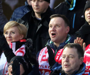 Andrzej Duda na konkursach skoków