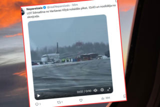 Samolot LOT-u wypadł z pasa podczas kołowania. Zdarzenie w Wilnie spowodowało czasowe zamknięcie lotniska