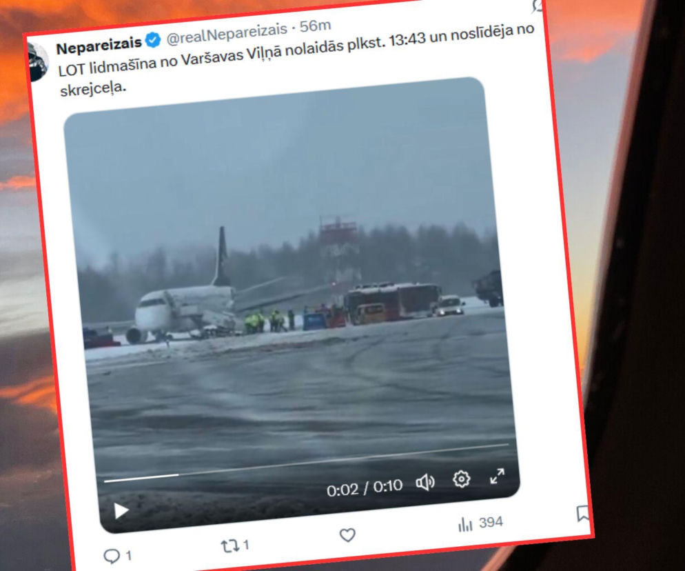 Samolot LOT-u wypadł z pasa. Czasowe zamknięcie lotniska