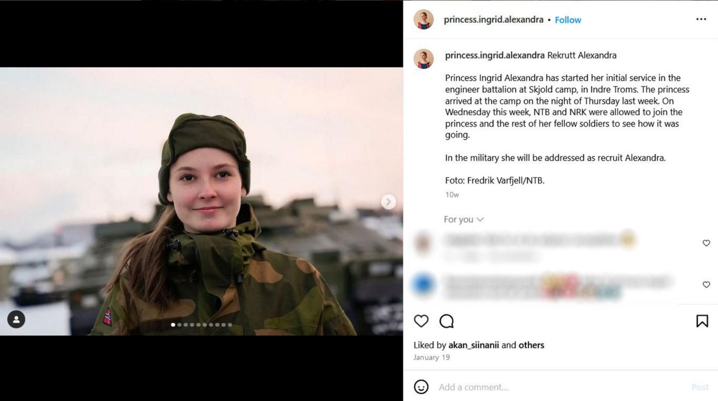 Księżniczka poszła w kamasze. Dostała broń, jest w armii. "Zero przywilejów"