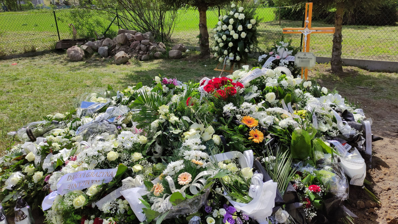 Grób Damiana, którego w Toruniu zabił pijany kierowca