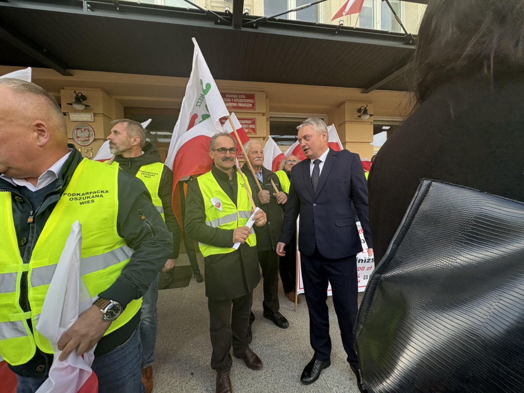 Protest rolników w Rzeszowie