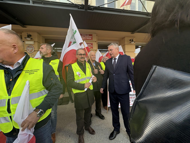 Protest rolników w Rzeszowie