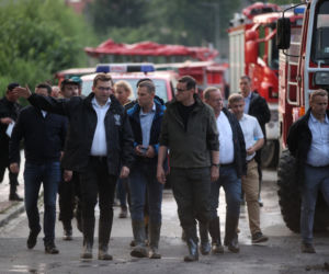 Głogoczów po ulewach - wizyta premiera Mateusza Morawieckiego