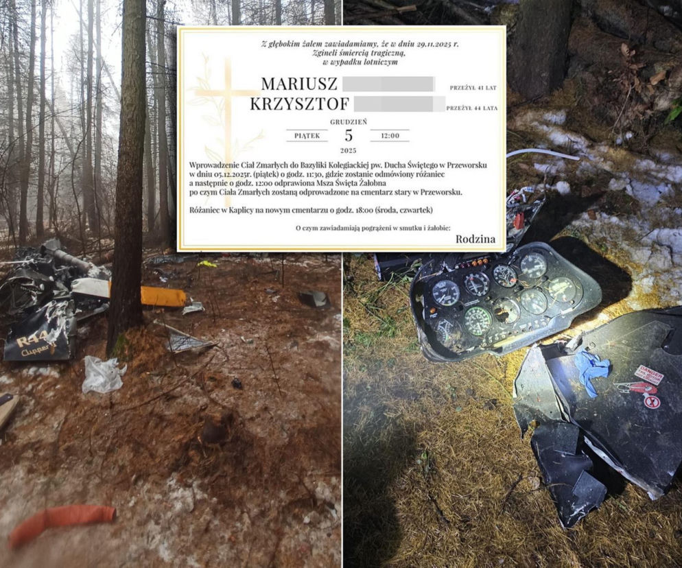 Wypadek śmigłowca pod Rzeszowem
