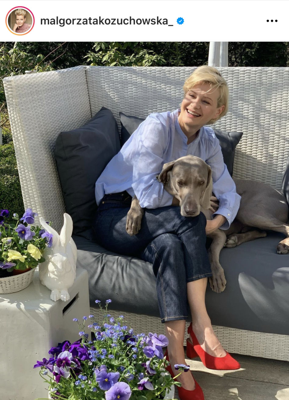 Małgorzata Kożuchowska  elegancka pani domu