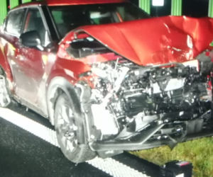 Wypadek na drodze ekspresowe S16. Zderzyły się cztery samochody