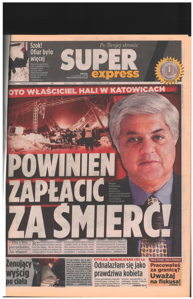 Katastrofa hali MTK w Katowicach. Materiały archiwalne