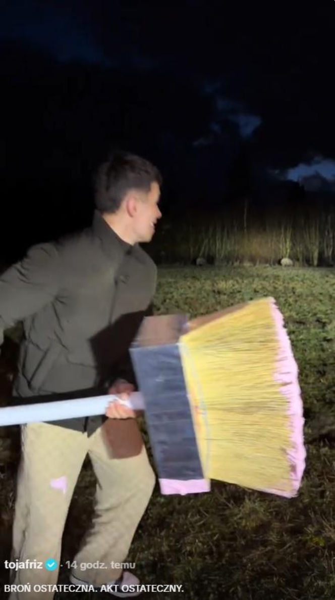 Friz z córką na straszeniu dzików