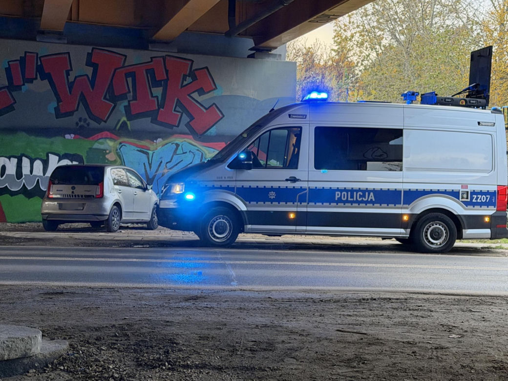 Potrącenie rowrzysty w Warszawie