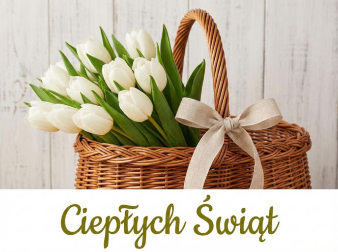 Kartka wielkanocna z życzeniami