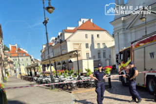 Ewakuowano mieszkańców Starego Miasta. Działali pirotechnicy