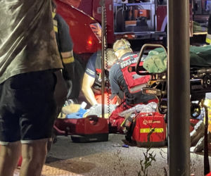 BMW zmasakrowane przez ciężarówkę. Poważny wypadek przy trasie S8