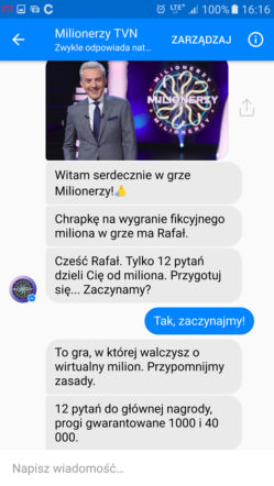 Milionerzy - gra na Messengerze. Facebook sprawdza Waszą wiedzę!