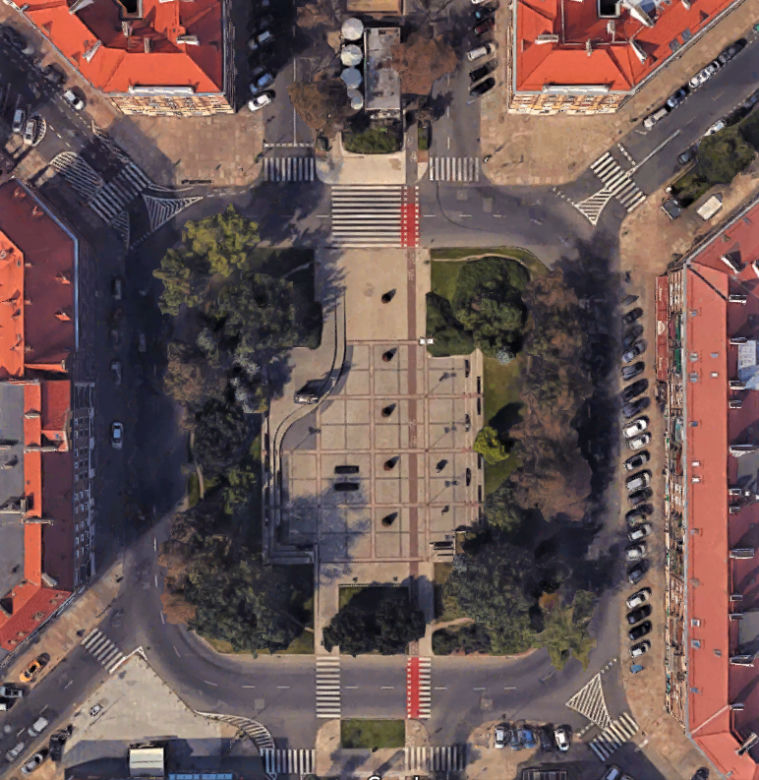 Szczecin w szczególe według Google Earth