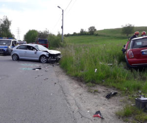 Nowy Sącz: Groźny wypadek na ulicy Juranda. Jedna osoba w szpitalu po zderzeniu trzech samochodów