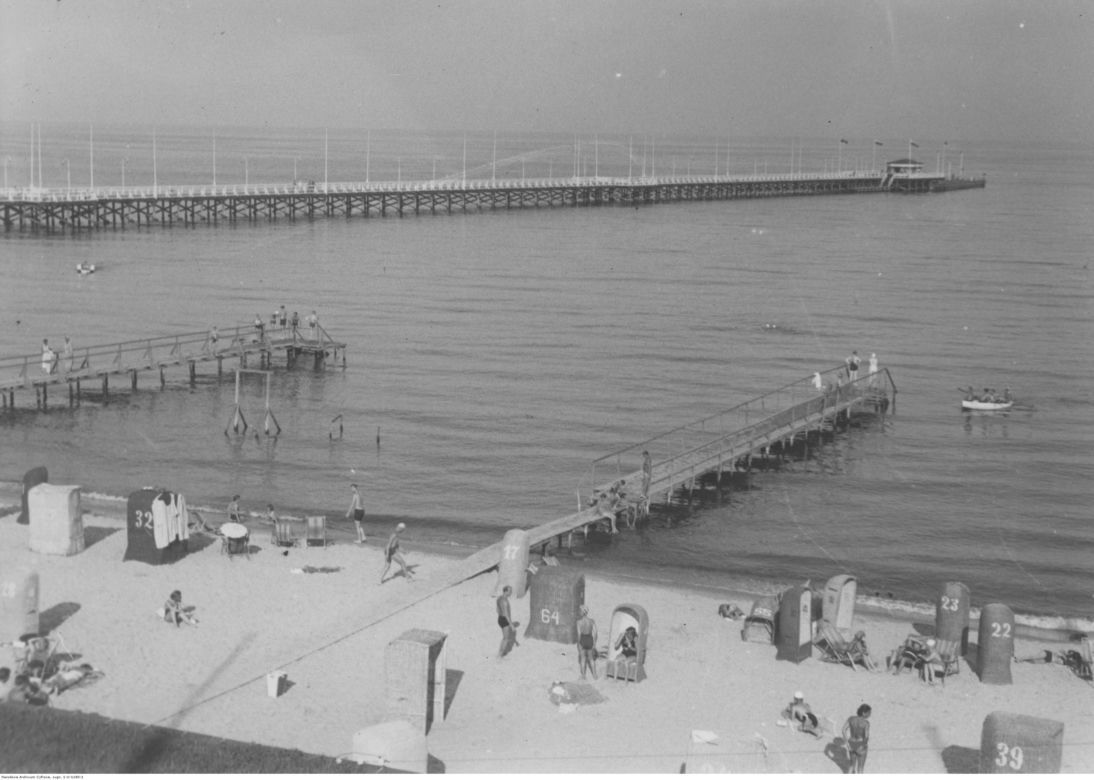 Plaża w Gdyni w 1938 roku 