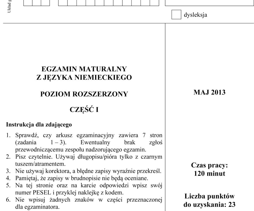 Niemiecki rozszerzony 1