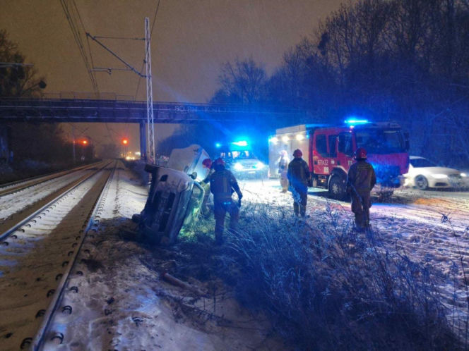 Wypadek przy torach kolejowych w Zabrzu