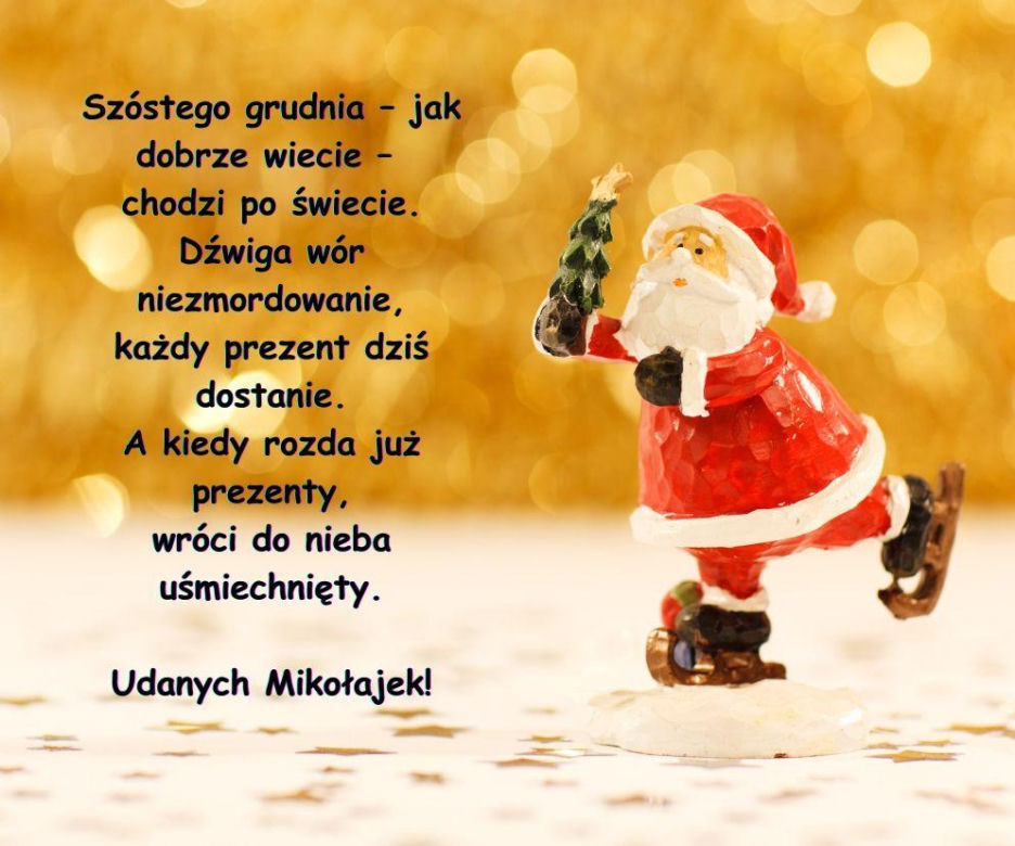 kartki z życzeniami na Mikołajki