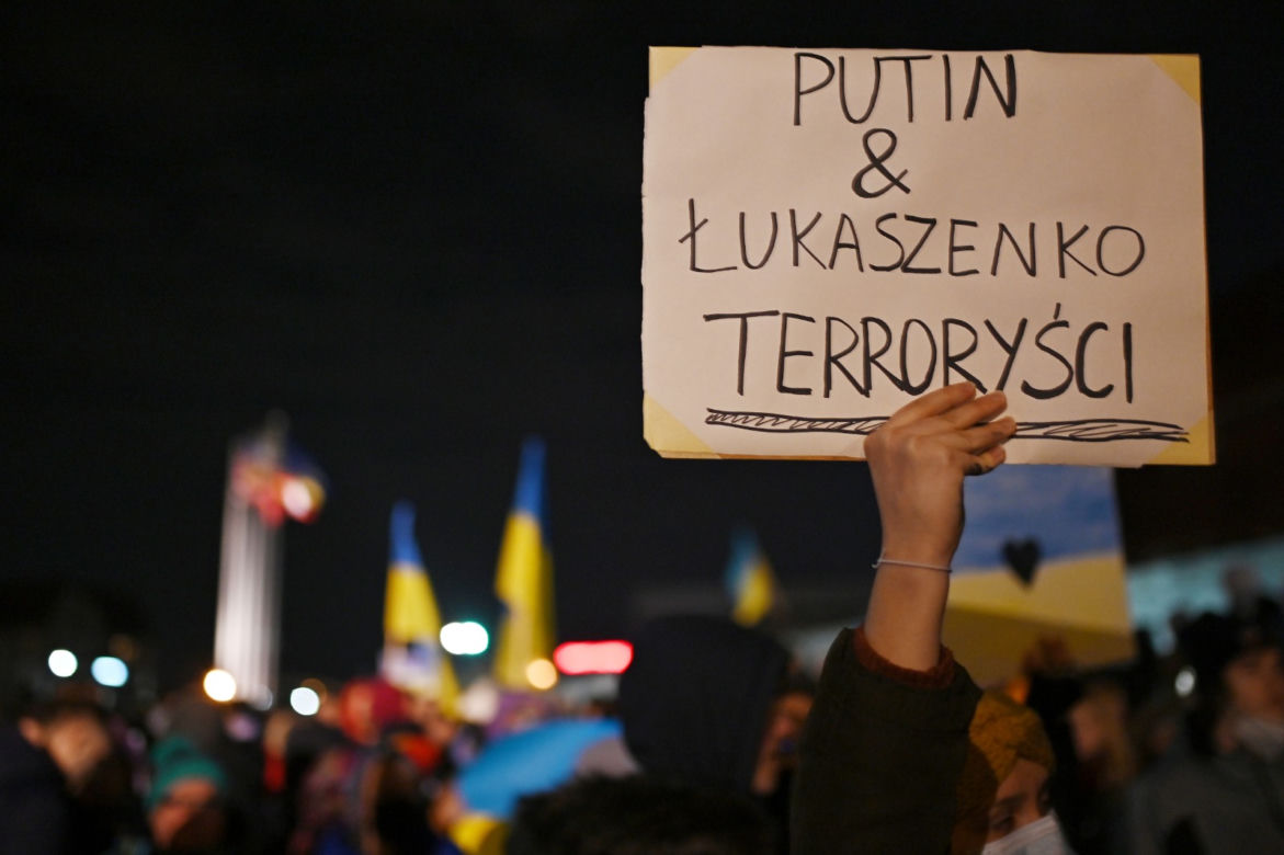 Solidarni z Ukrainą. Wielki wiec w Gdańsku
