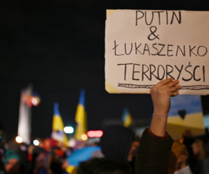 Solidarni z Ukrainą. Wielki wiec w Gdańsku