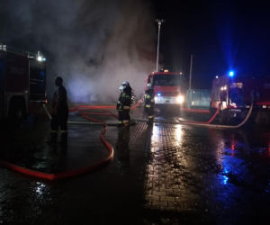 Pożar w zakładzie utylizacji odpadów pochodzenia zwierzęcego