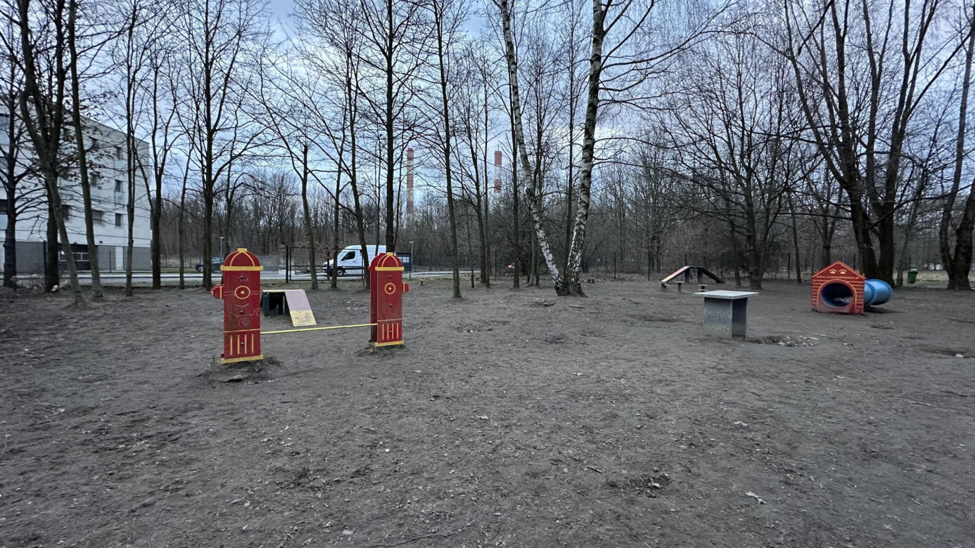Psi park na ul. Augustów w Łodzi