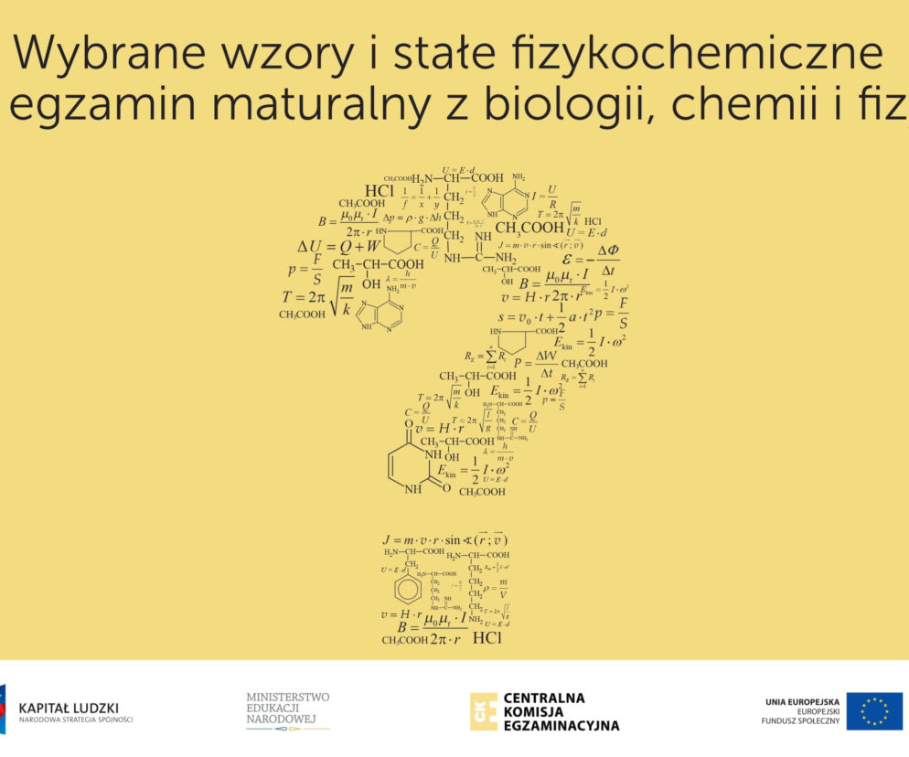 Wybrane wzory i stałe fizykochemiczne na egzamin maturalny z biologii, chemii i fizyki