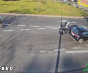 Zderzenie samochodu i motocykla