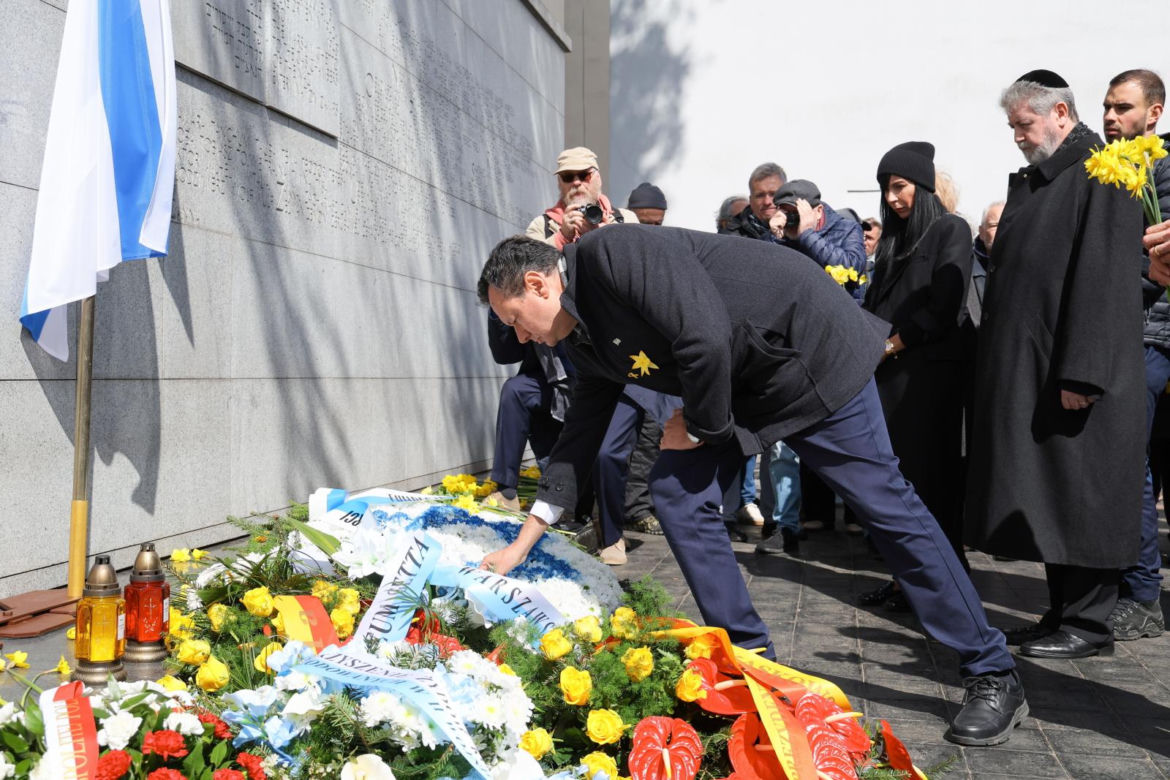 Oficjalne uroczystości z okazji 81. rocznicy wybuchu powstania w getcie warszawskim