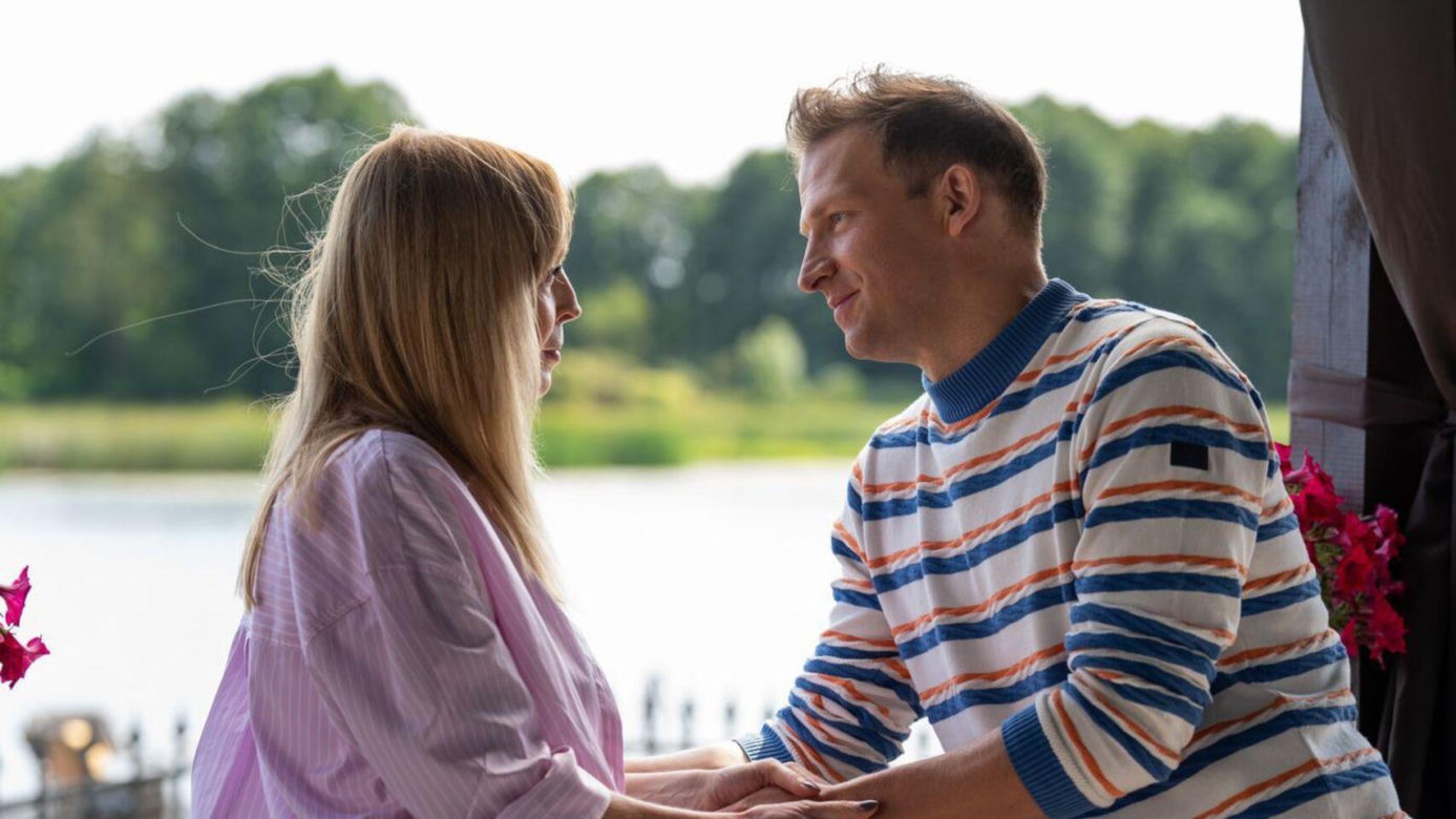 Barwy szczęścia odc. 3125. Łukasz (Michał Rolnicki), Agnieszka (Katarzyna Tlałka)