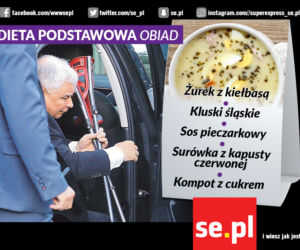 Dzisiejszy obiad Kaczyńskiego w szpitalu. Będziecie mu zazdrościć!