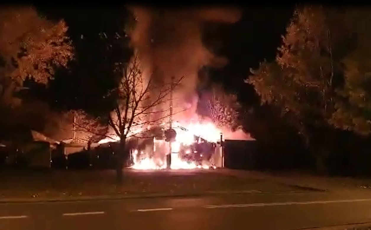 Pożar baru Aloha przy Świderskiej na Tarchominie