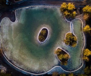 Park Lotników Polskich w Krakowie z lotu ptaka