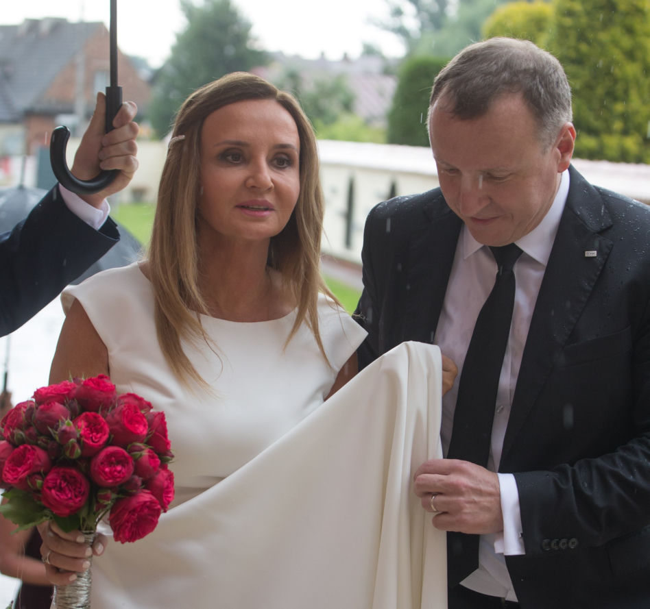 Państwo Kurscy wchodzą do kościoła