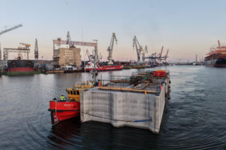 Budowa falochronów w dla Portu Zewnętrznego w Gdyni
