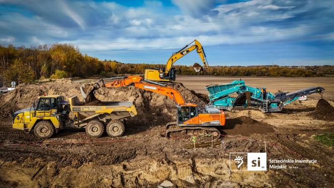 Usuwanie rdestowca na budowie Trasy Północnej