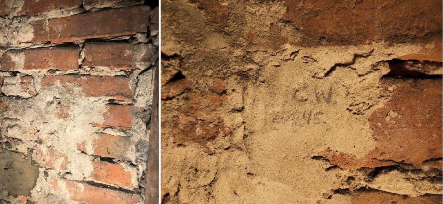 Inskrypcje więźniów aresztu przy 11 Listopada 66