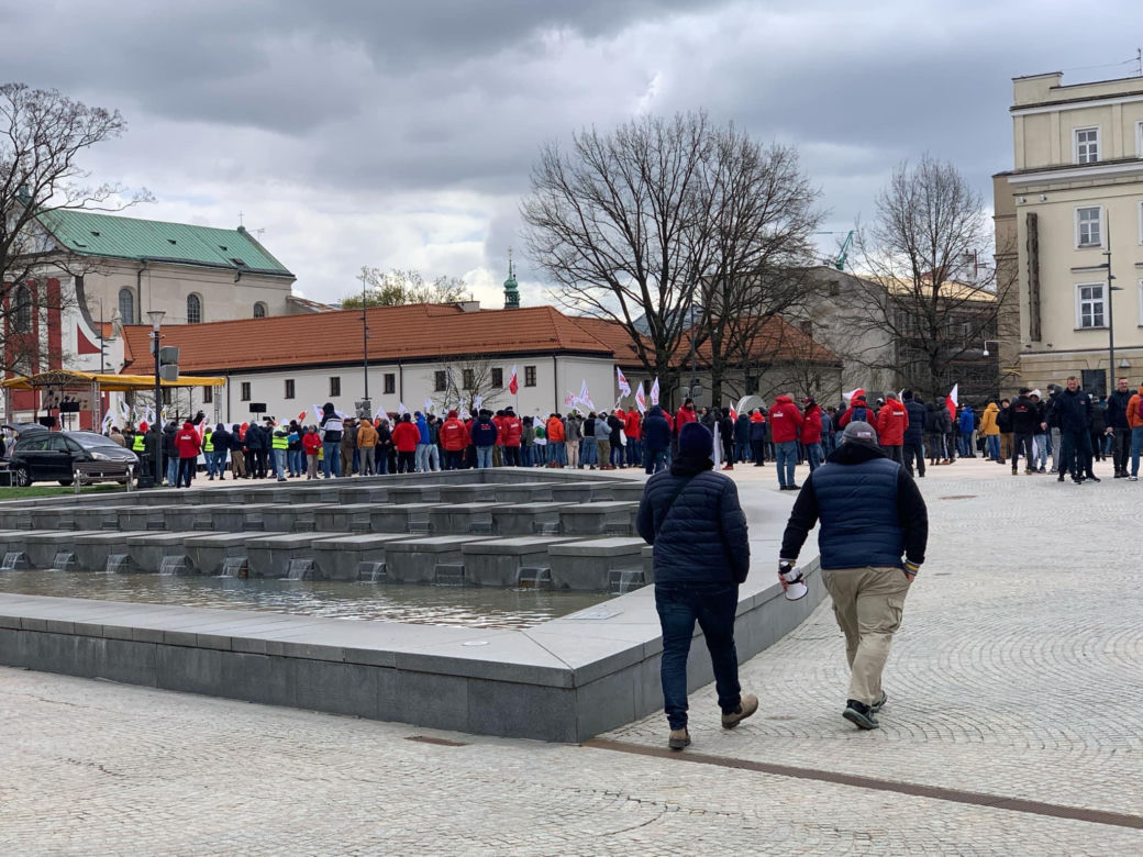 Protest górników w Lublinie