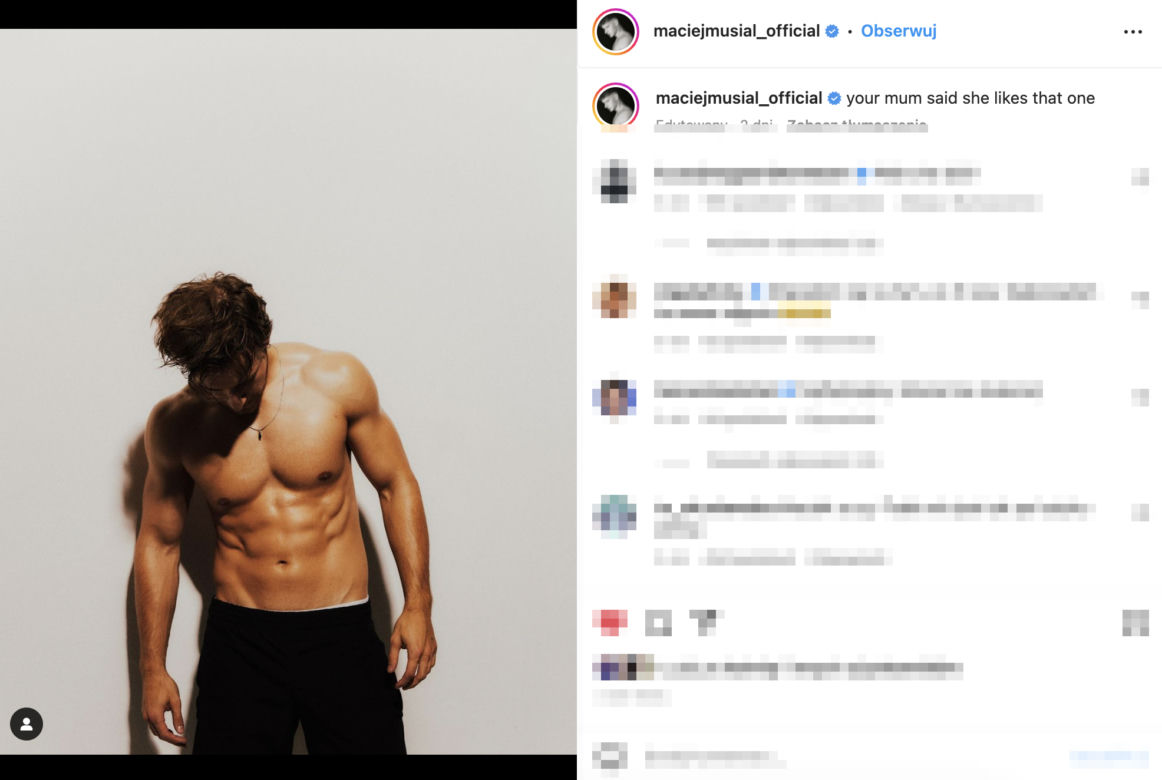 Maciej Musiał podbija świat klatą