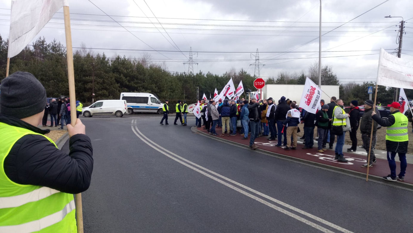 Protest w Imielinie