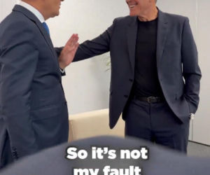 Premier Donald Tusk i George Clooney