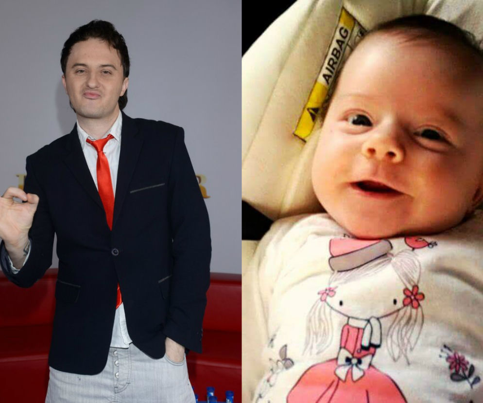Patryk Pegza z córką.