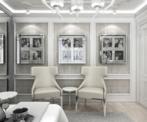 Sypialnia glamour - projekt wnętrza.
