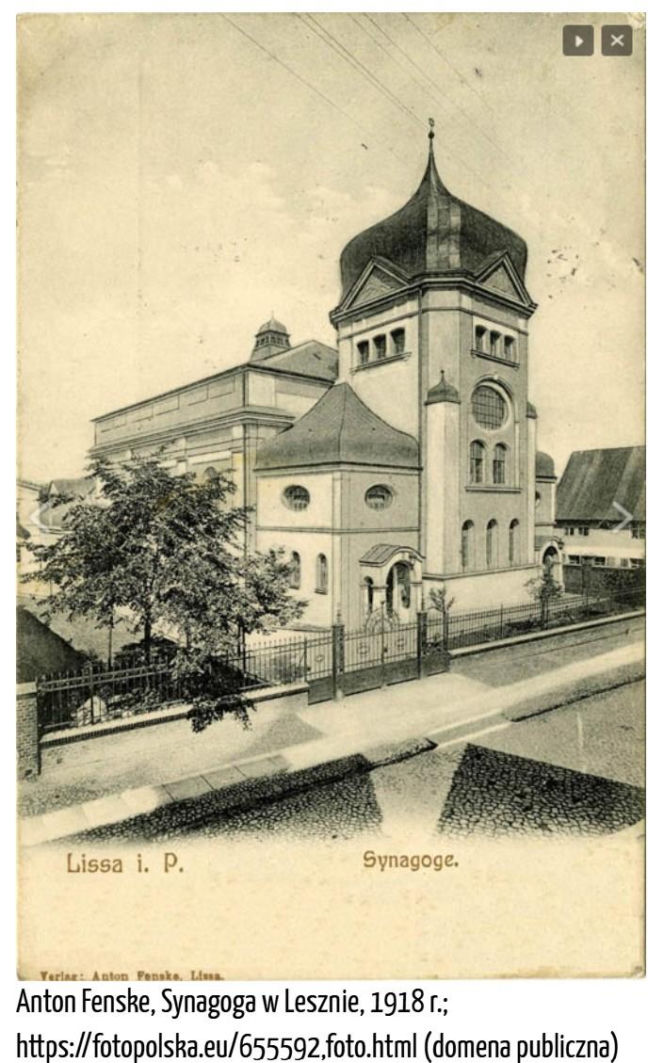 Synagoga w Lesznie na starych zdjęciach