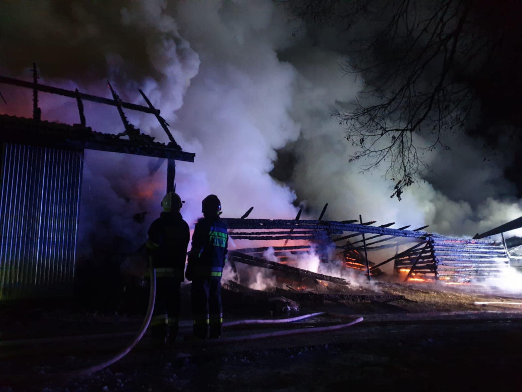 Pożar w Jastrzębi k. Ciężkowic