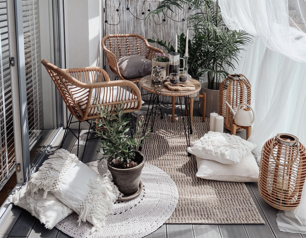 Balkon boho – na wąskim balkonie