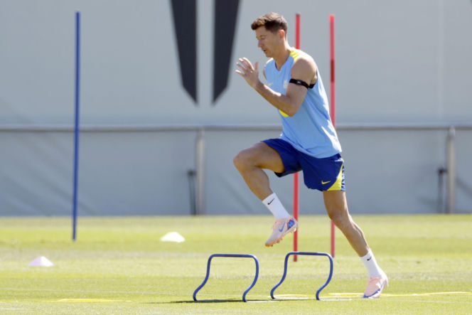 Robert Lewandowski po pożegnalnym meczu na stadionie Barcelony