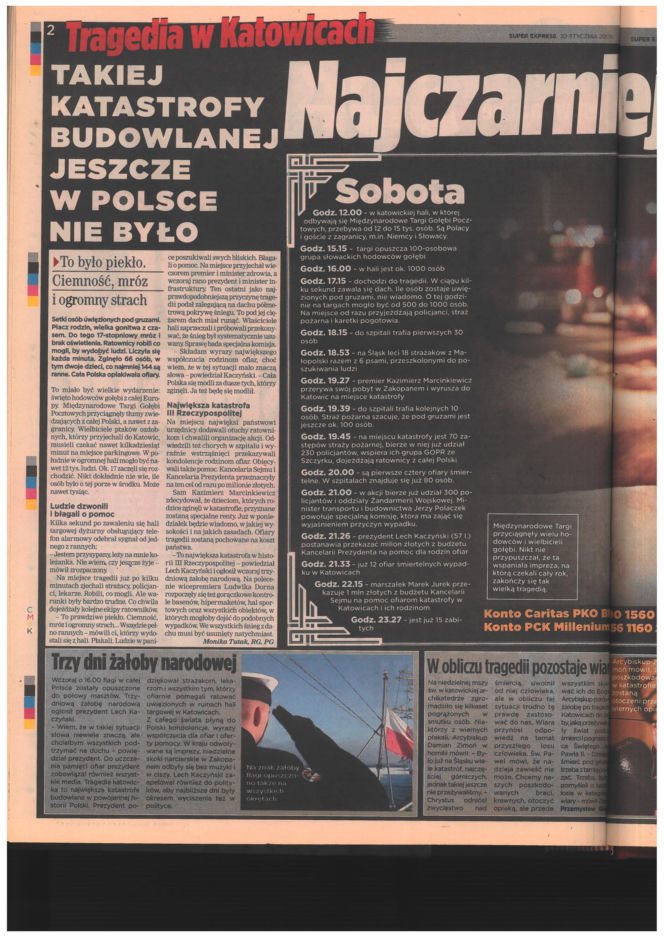 Katastrofa hali MTK w Katowicach. Materiały archiwalne